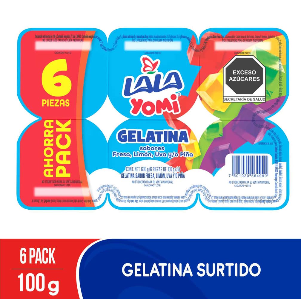 Lala · Gelatina yomi (6 un), fresa - limón (6 un)