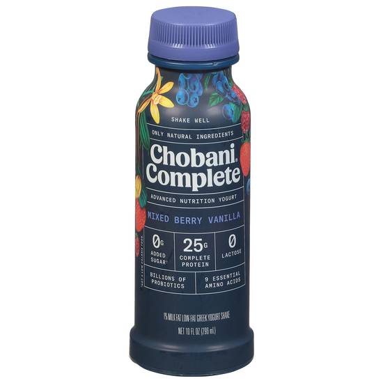 Chobani Complete Lowfat Mixed Berry Vanilla Greek Yogurt Shake