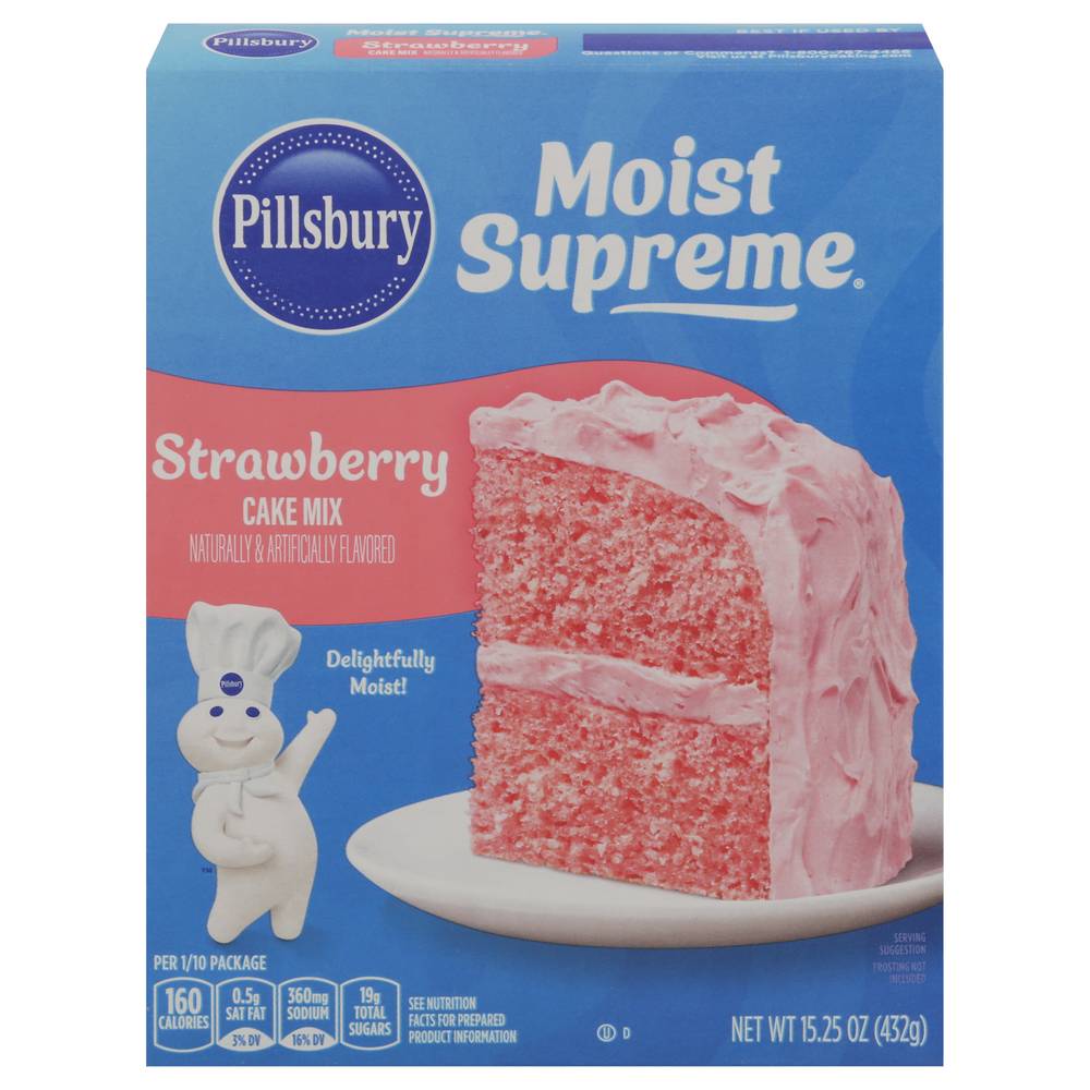 Pillsbury Moist Supreme Premium Strawberry Cake Mix (15.25 oz)