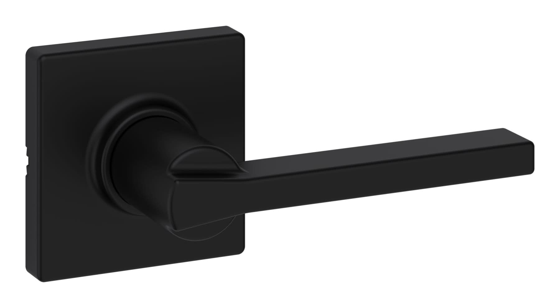 Kwikset Casey Matte Black Interior or Hall/Closet Passage Door Handle