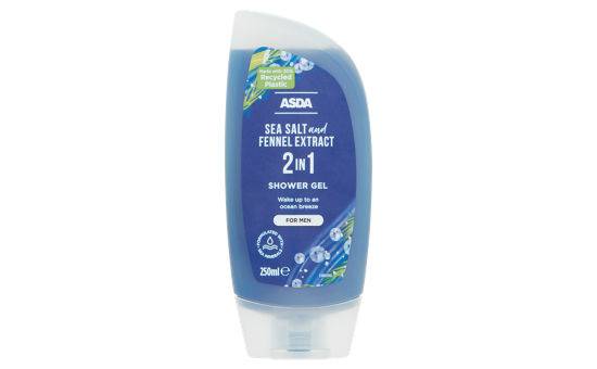 ASDA 2 in 1 Sea Salt and Fennel Extract Shower Gel for Men