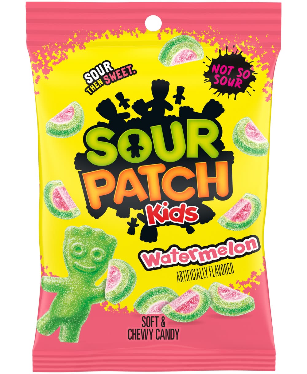 Sour Patch Kids Soft & Chewy Candy, Watermelon (8 oz)