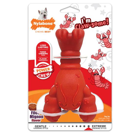 Nylabone Power Chew Lobster Dog Toy (filet mignon)
