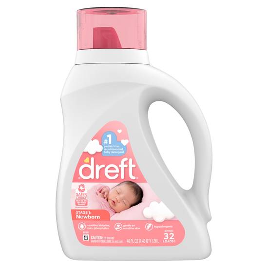 DreftLiquid Laundry Detergent, Stage 1: Newborn Baby, 32 loads, 46 oz