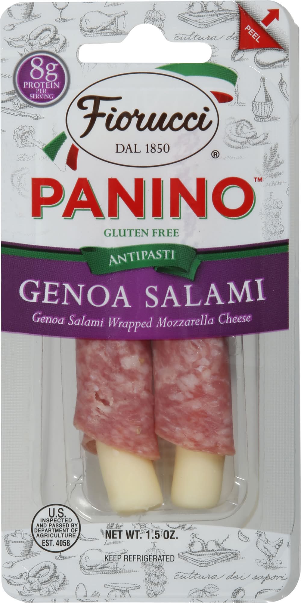 Fiorucci Panino Genoa Salami Antipasti (1.5 oz)