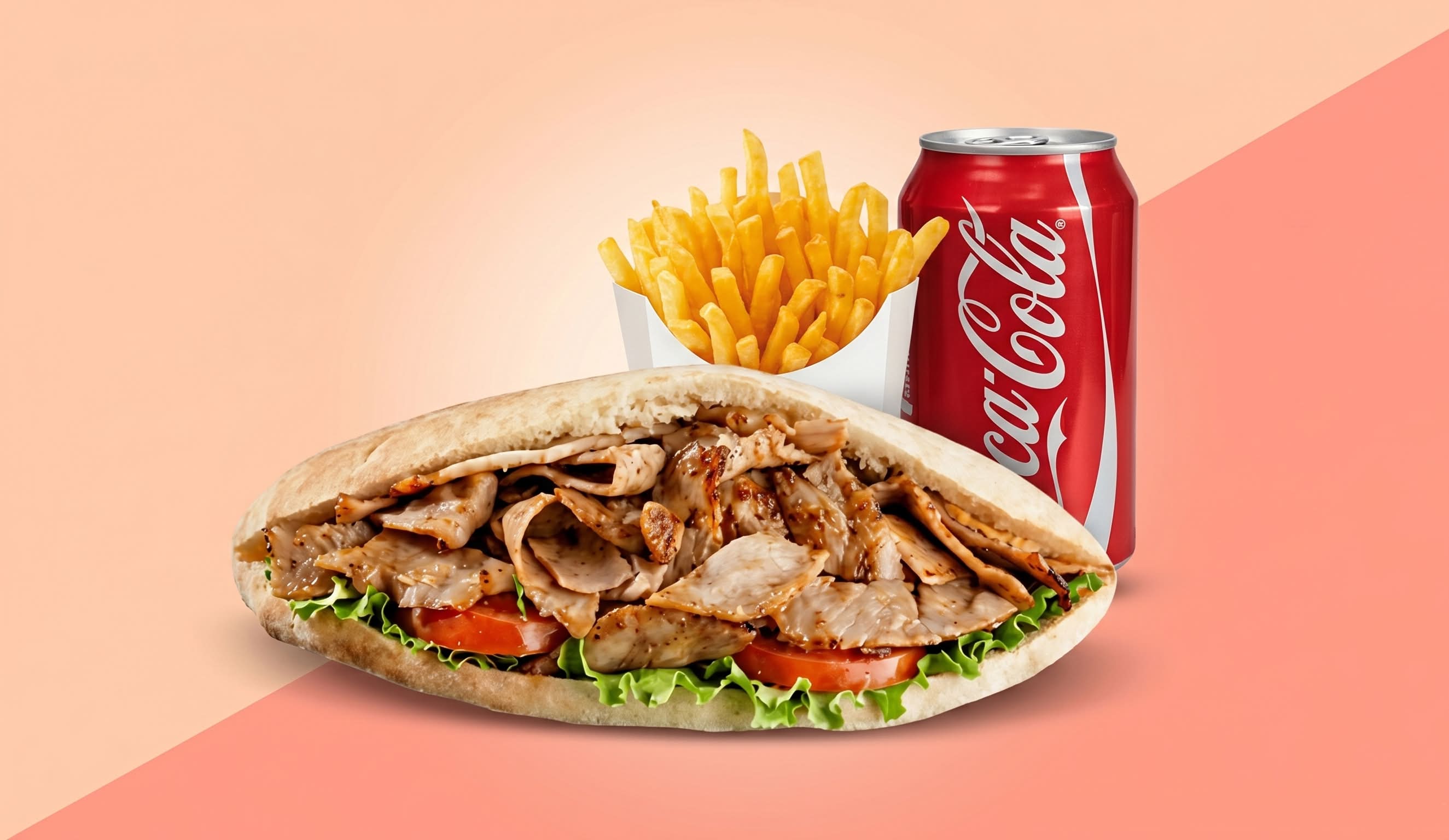 Menu Sandwich Kebab (kebab de poulet)
