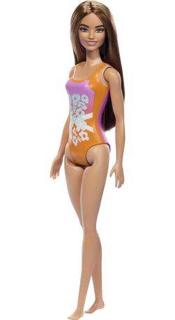 Barbie Beach Doll With Swimsuit (tropical pink-orange)