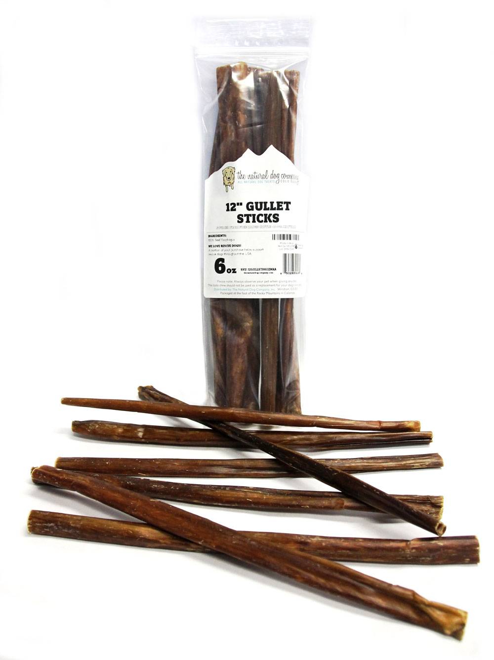 Tuesday's Natural Dog Company Gullet Sticks Dog Treats (12 inches)