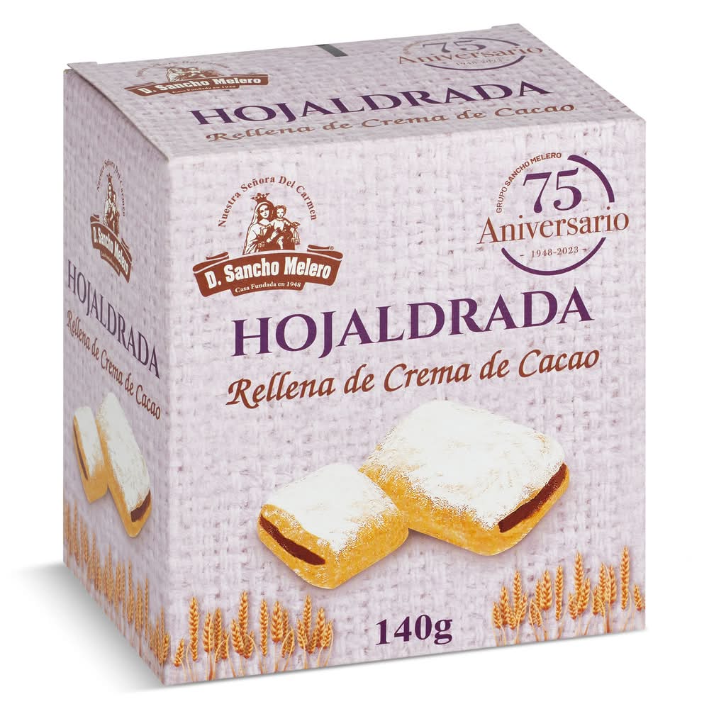 Hojaldrada Rellena De Crema De Cacao La Flor De Antequera Caja 140 G