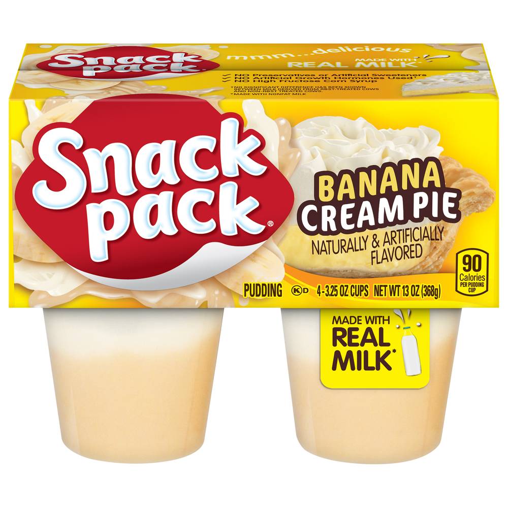 Snack pack Banana Cream Pie Pudding (4 ct)