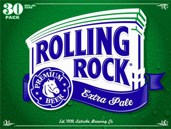 Rolling Rock Premium Extra Pale Beer Cans (30 ct, 12 fl oz)