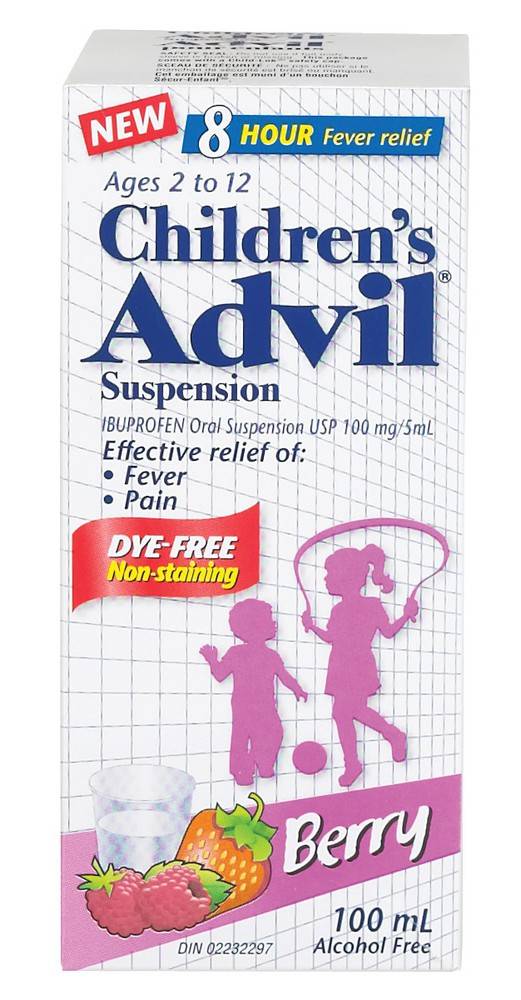 Advil Children's Ibuprofen Berry Oral Suspension Usp 100 mg (100 g)