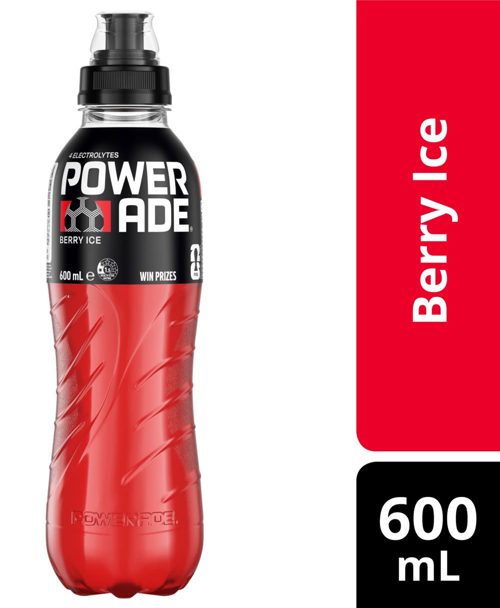 Powerade Ion4 Sports Drink, Berry Ice (600mL)