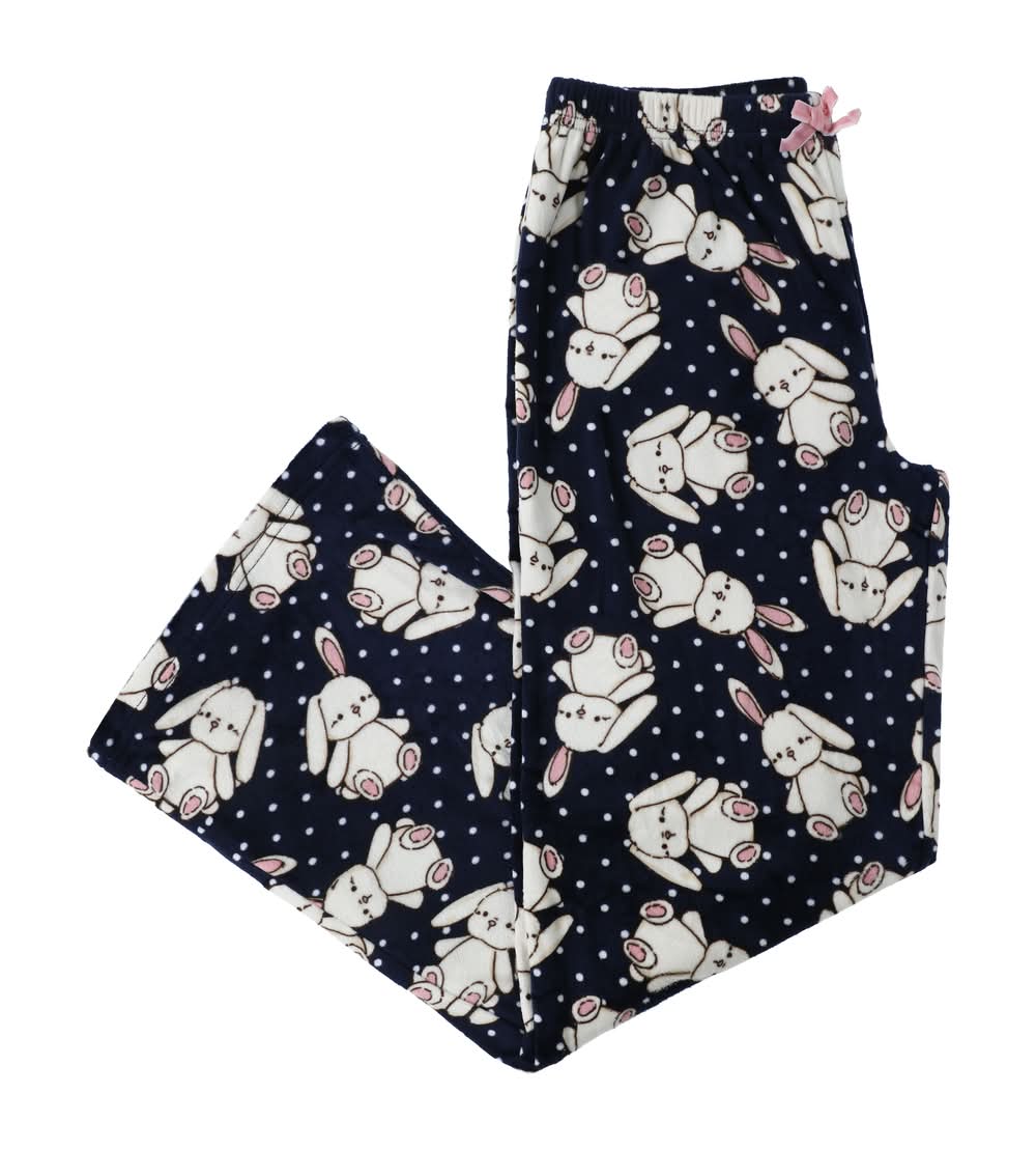 Printed Plush Lounge Pants XXL Bunny