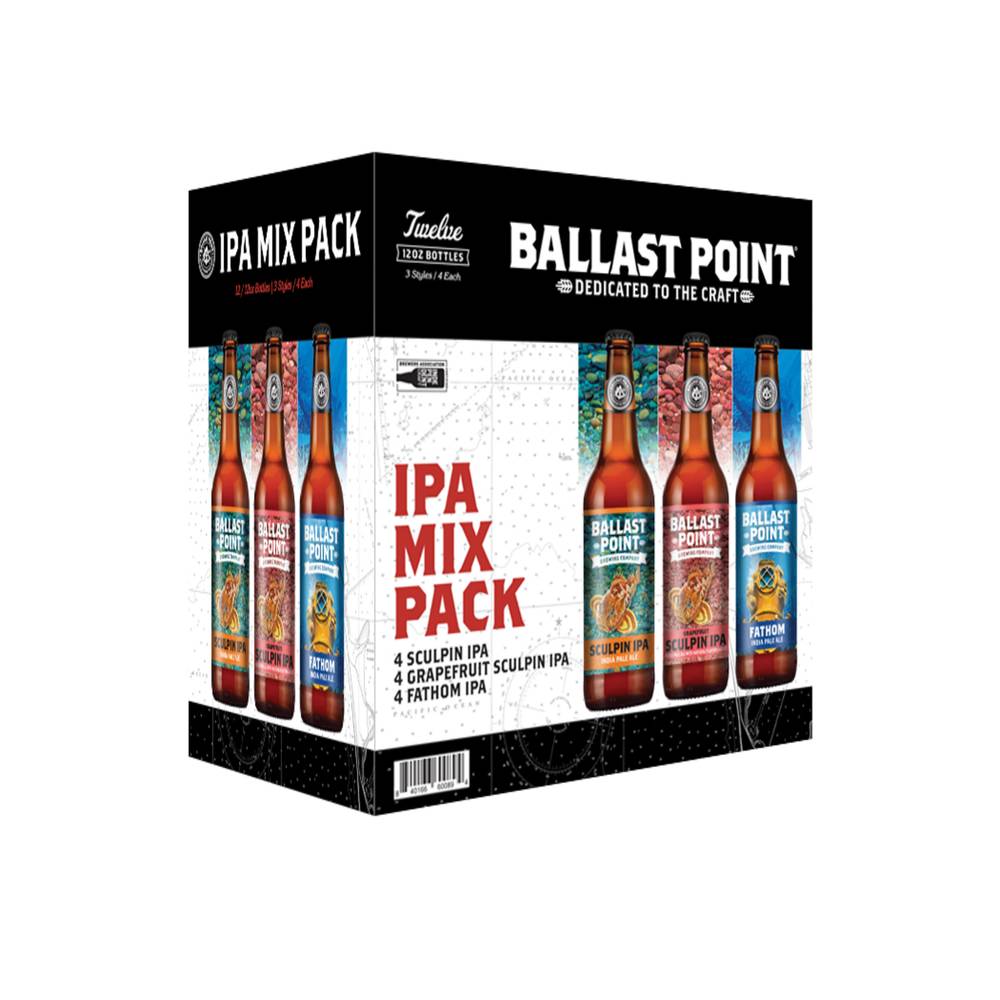 Ballast Point IPA Mix Bottles, 12 oz - 12 pk