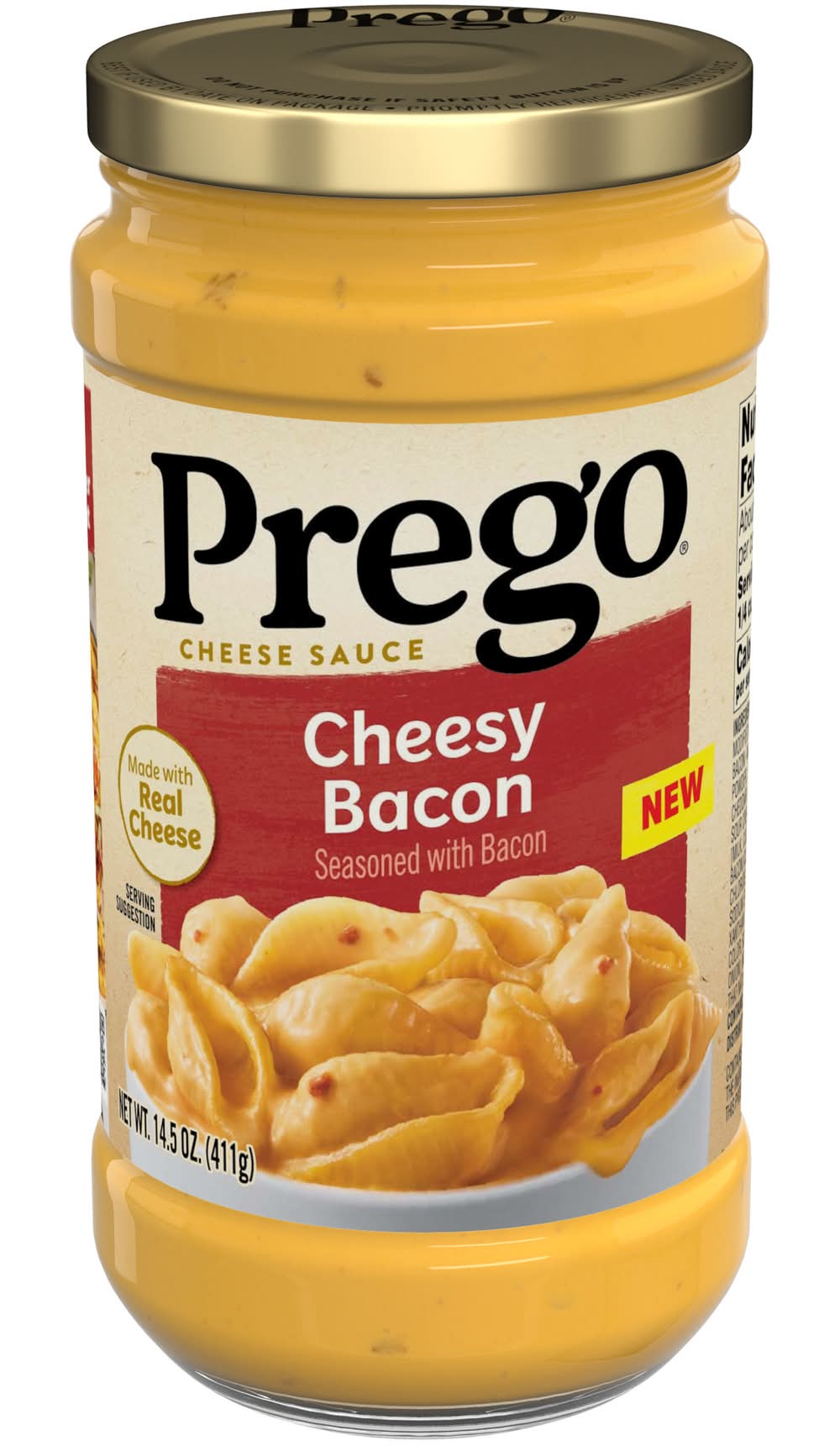 Prego Cheddar Cheese Sauce, Cheesy Bacon (14.5 oz)