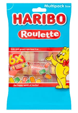 Haribo Fruit, Roulette Sweets Multipack (6 x 25g)