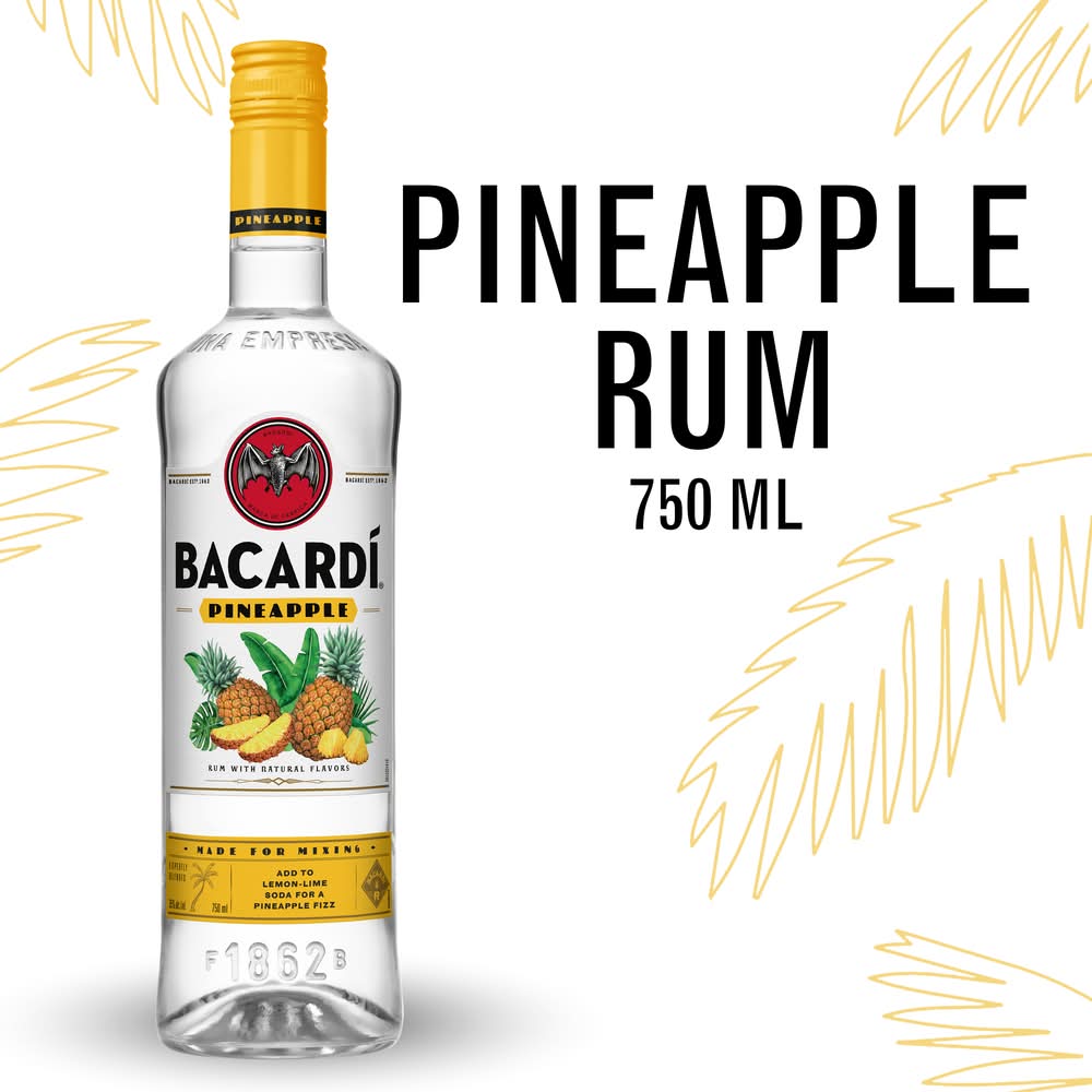 Bacardí Flavored Rum, Pineapple (750 ml)