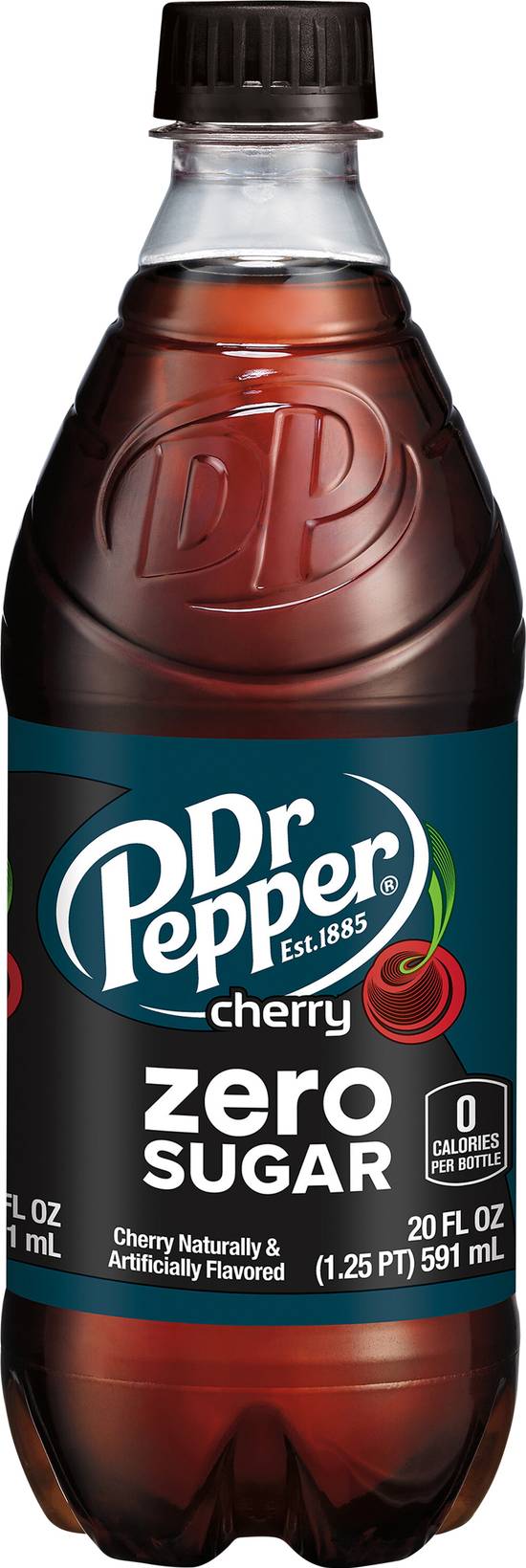 Dr Pepper Zero Sugar Soda (20 fl oz) (cherry)
