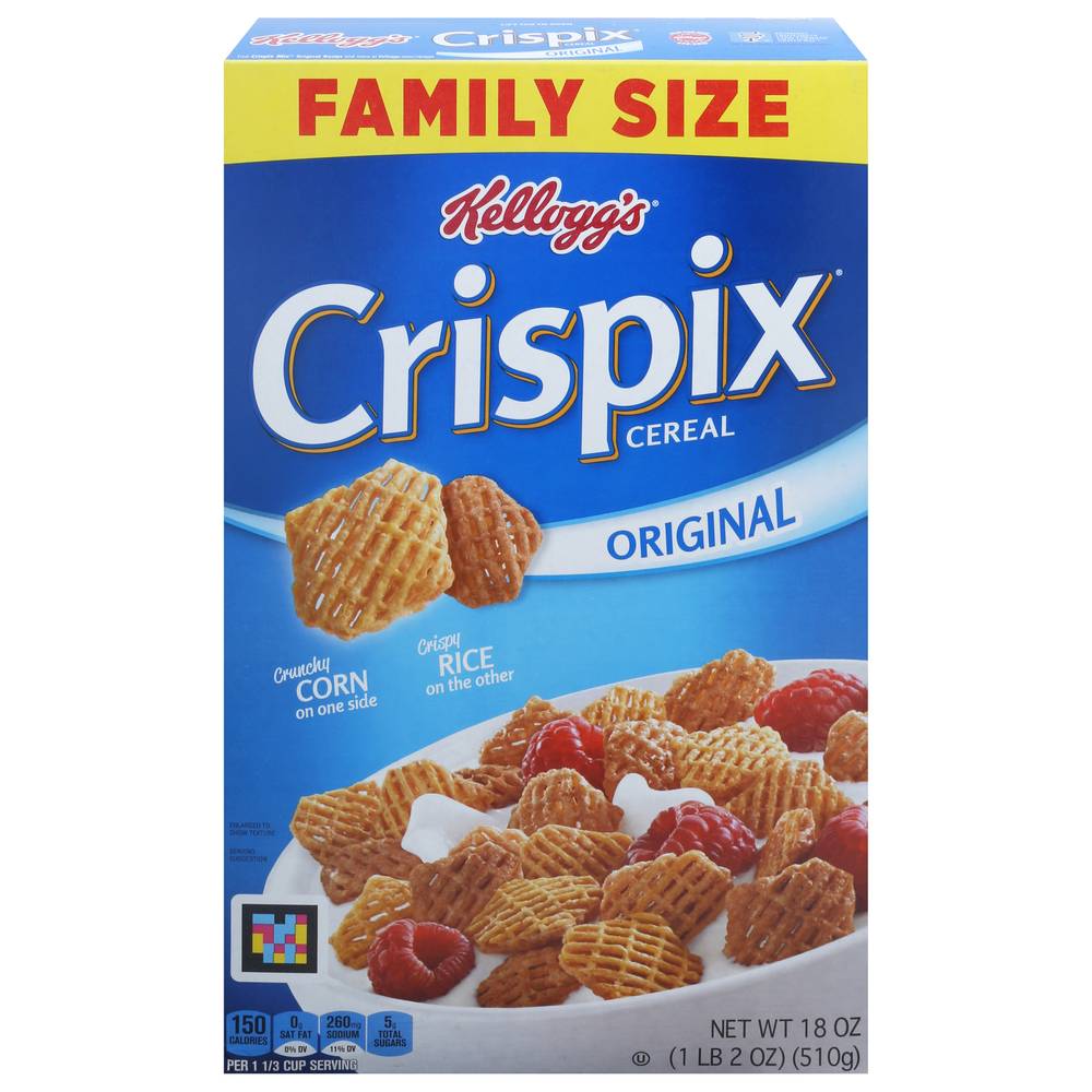 Kellogg's Crispix Cereal Crunchy Corn on One Side & Crispy Rice on Other (1.12 lbs)