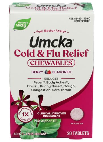 Nature's Way Umcka Cold & Flu Berry Chewable