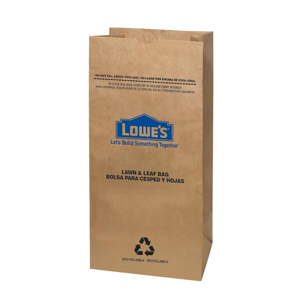 Lowe's 30-Gallons Brown/Tan Outdoor Paper Lawn and Leaf Trash Bag (5-Count) | LOWESLL3