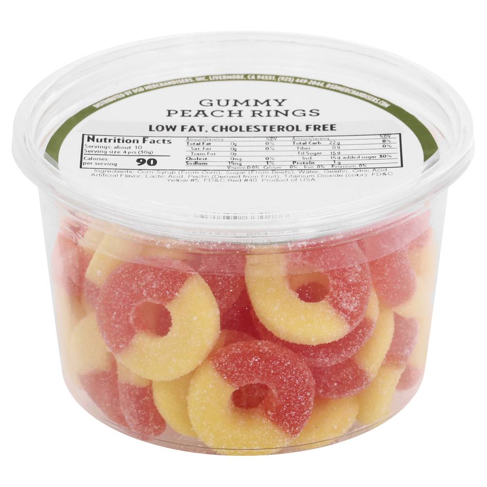 Dsd Merchandisers Gummy Peach Rings (11 oz)