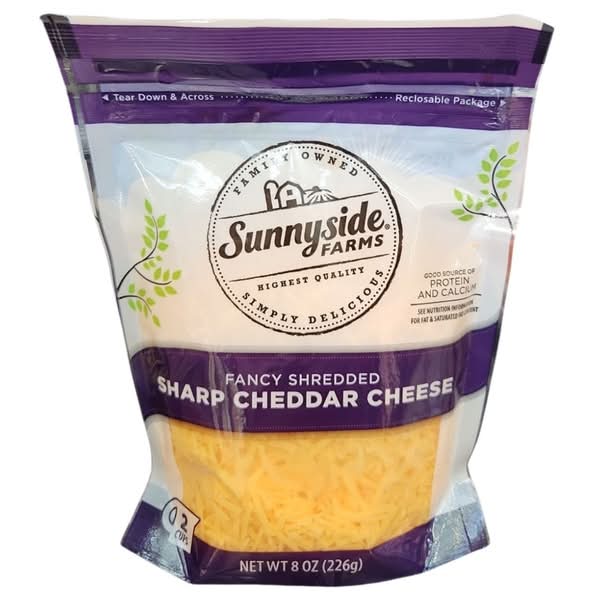 Sunnyside Farms Fancy Shredded Sharp Cheese (8 oz)