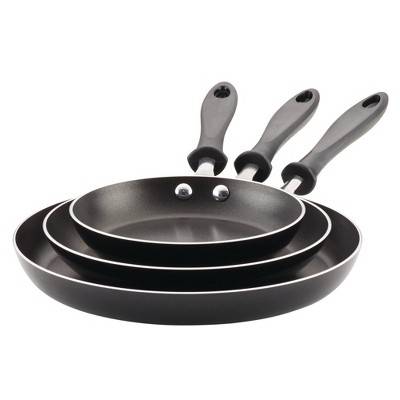 Farberware Aluminum Nonstick Frying Pan Set, Black (3 ct)