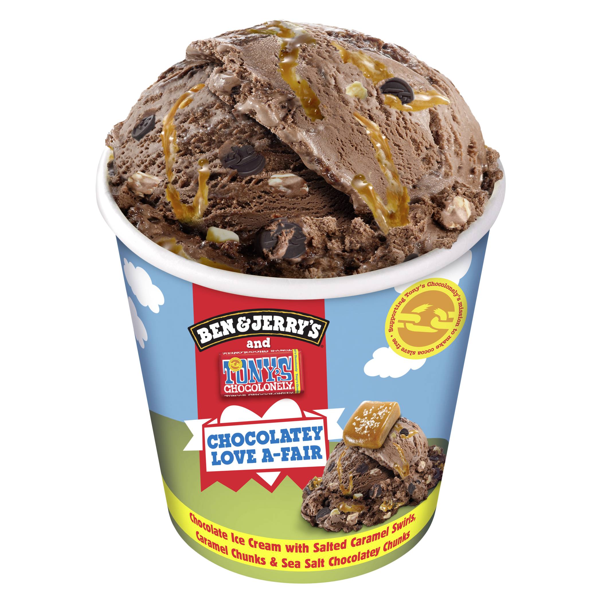 Ben & Jerrys and Tony's Chocolonely - Chocolatey Love A-Fair Ice Cream 427ml