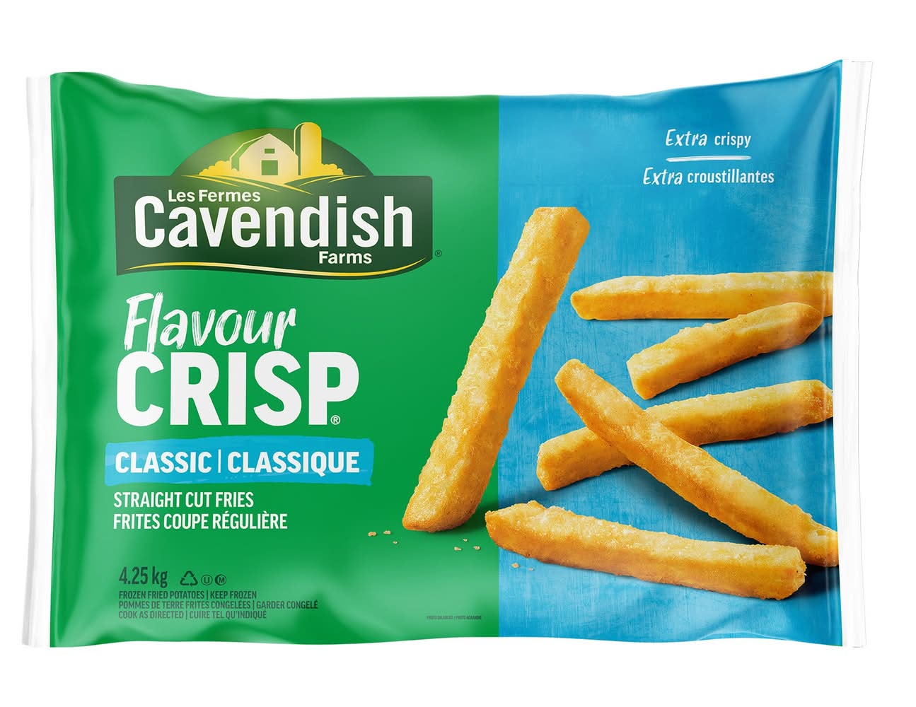 Cavendish Farms - Flavourcrisp Coupe Régulière Croustillante Classique 4.25 Kg / Cavendish Farms Flavour Crisp Fries (2 x 4.25 kg)