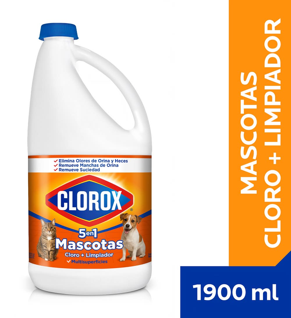 Clorox · Cloro + limpiador multisuperficies 5 en 1 para mascotas (1,9 L)