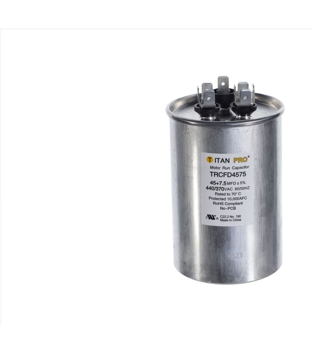 Titan Pro 45+7.5 Mfd 440 V Round Run Capacitor