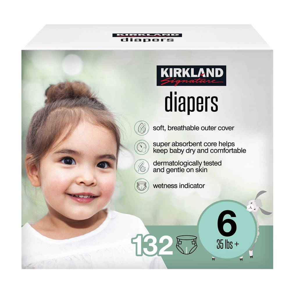 Kirkland Signature Diapers, Size 6 (132 ct)