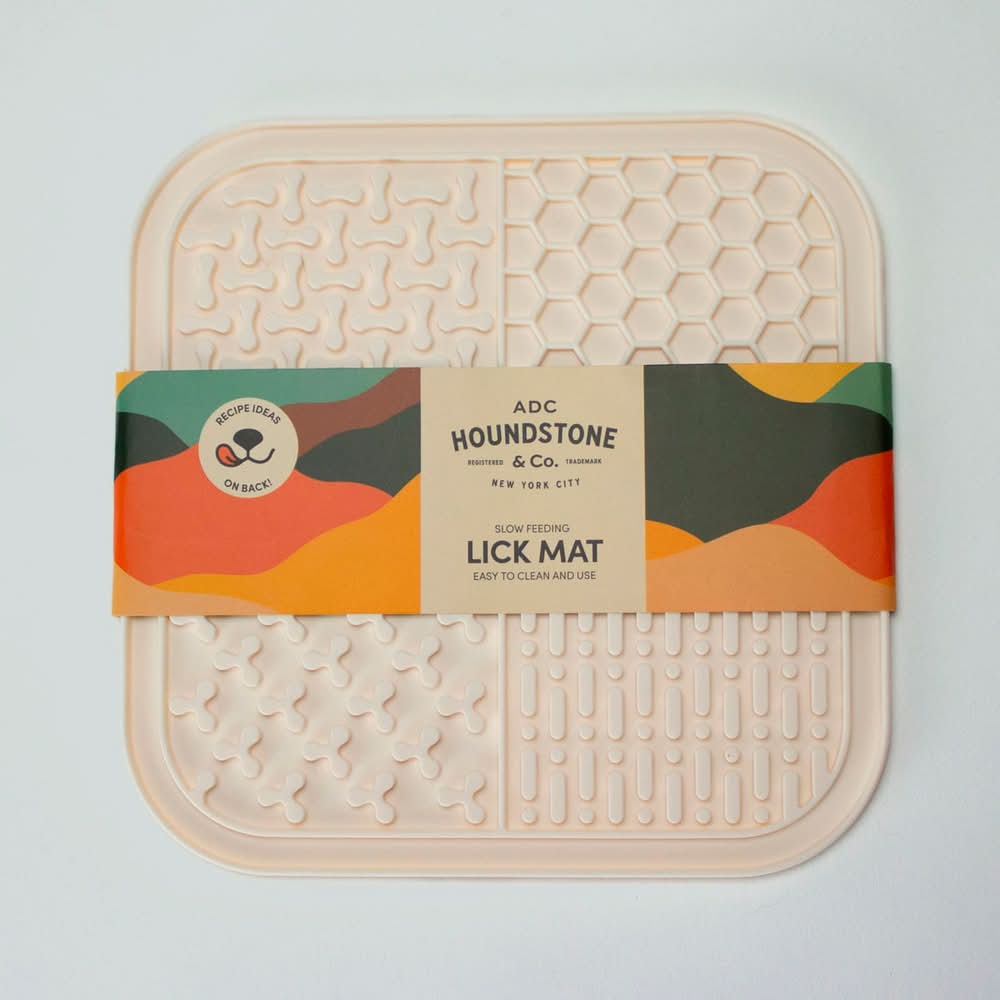 ADC HOUNDSTONE & CO. TAPETE LICKING MAT COLOR MARFIL PARA PERRO, 1 PIEZA