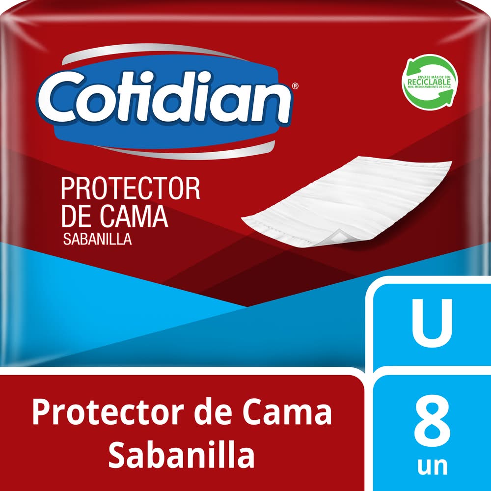 Cotidian Protector de cama sabanilla (8 un) (U)