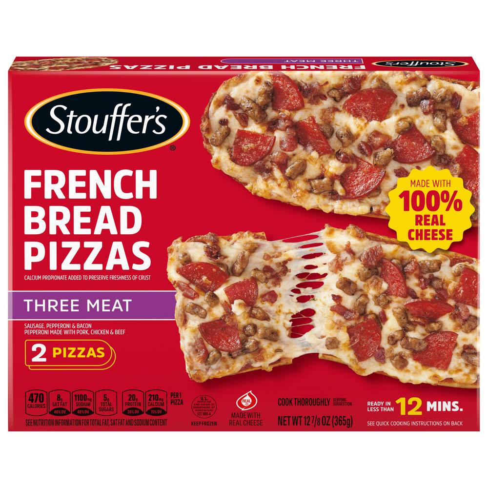 Stouffer's Three Meat French Bread Pizzas (12.9 oz)