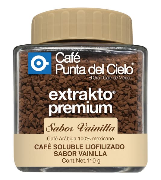 Punta del Cielo · Extracto premium café arábiga 100% mexicano soluble liofilizado, vainilla (110 g)