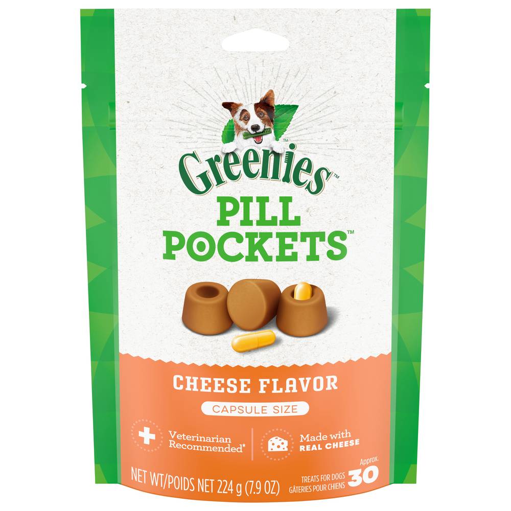 Greenies Pill Pockets Cheese Flavor Treats For Dogs Capsule Size (7.9 oz)