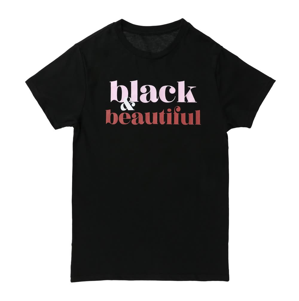 'Black & Beautiful' Graphic Tee Large Black