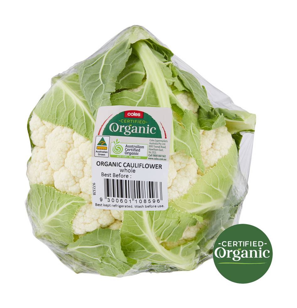 Coles Organic Cauliflower 1 each