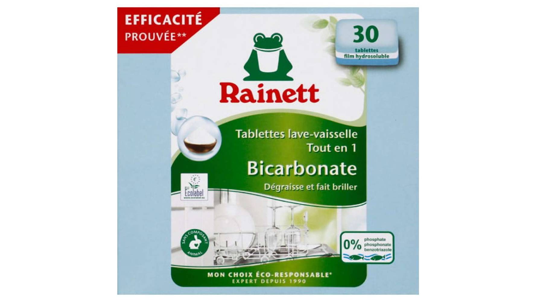 Rainett - Pour lave vaisselle ecolabel tout en un (30 pièces)