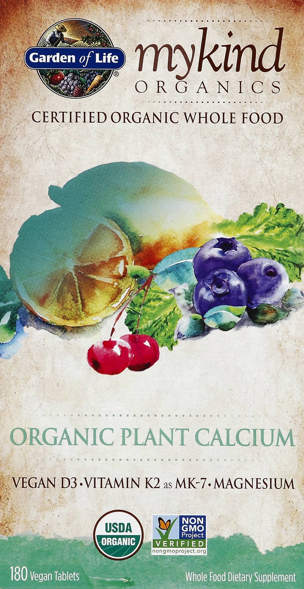 Garden of Life Organic Plant Calcium Supplement (180 x 0.02 oz)