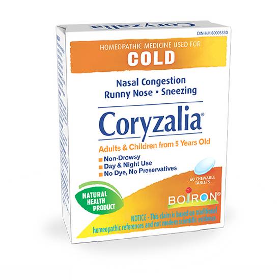 Boiron Coryzalia Cold Relief Chewable Tablets (60 units)