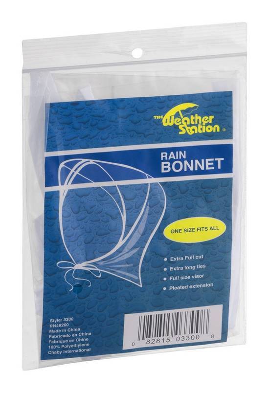 The Weather Station One Size Rain Bonnet (1 ct)