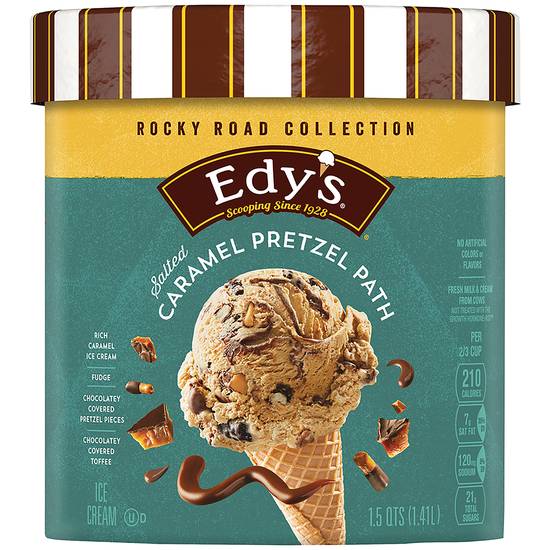 Edy's Salted Caramel Pretzel Path Ice Cream