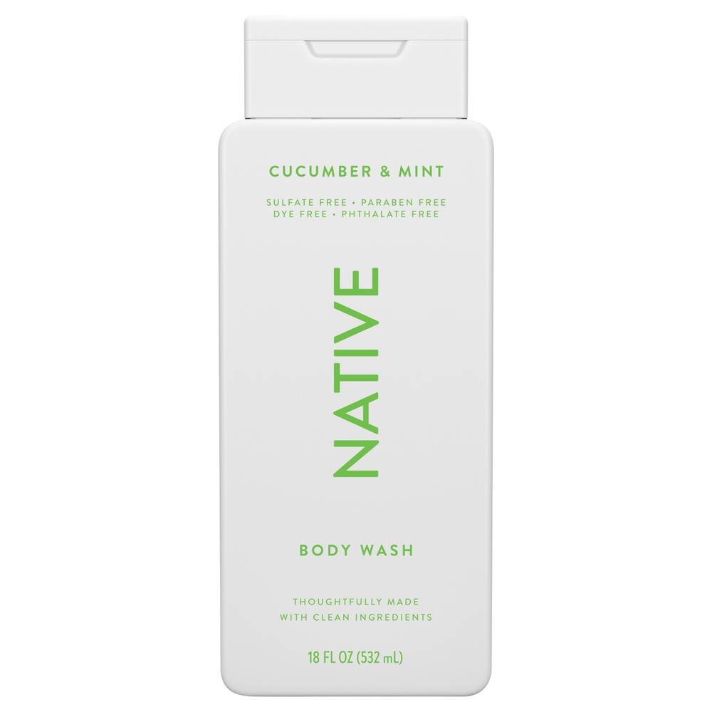 Native Body Wash, Cucumber-Mint