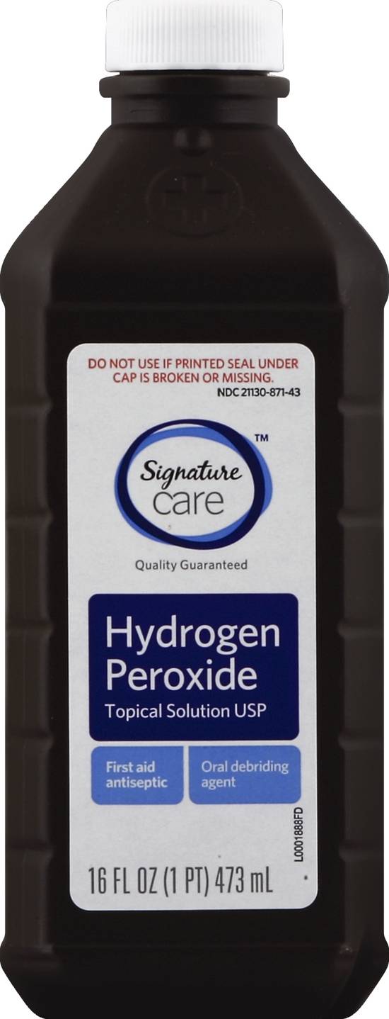 Signature Care Hydrogen Peroxide Topical Solution Usp Antiseptic (16 fl oz)