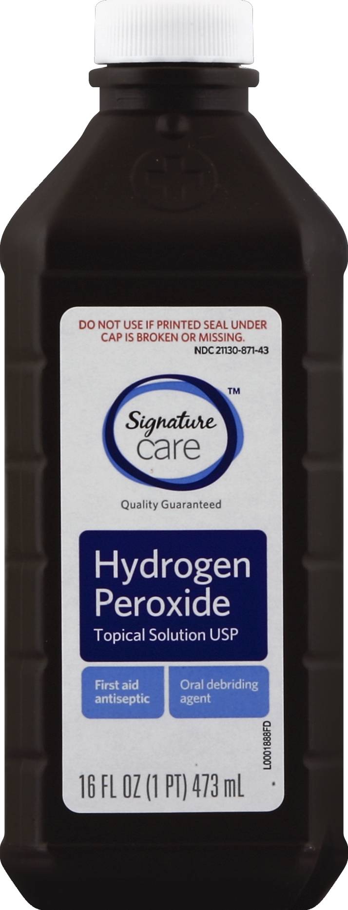 Signature Care Hydrogen Peroxide Topical Solution Usp Antiseptic (1.05 lbs)