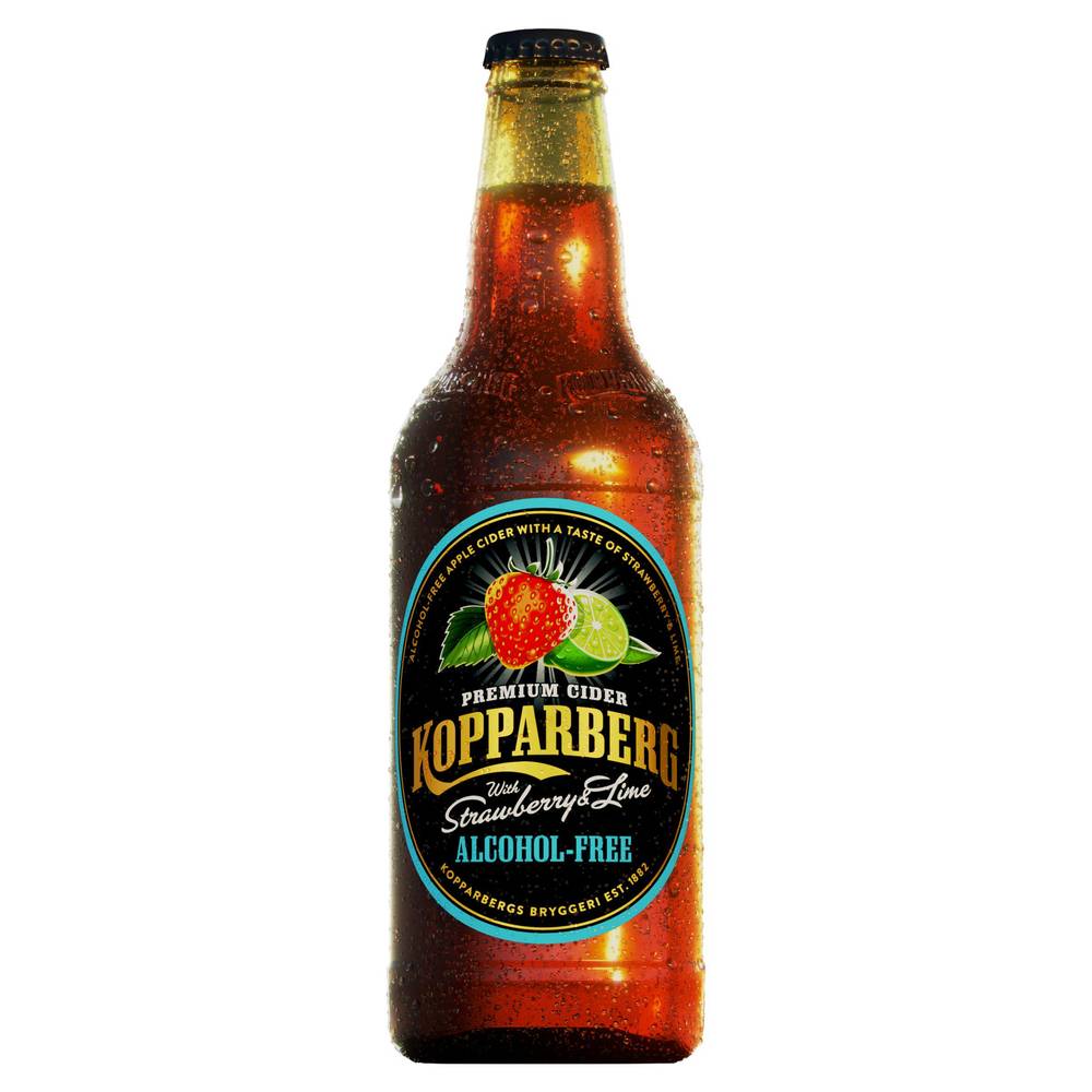 Kopparberg Alcohol-Free Premium Cider With Strawberry & Lime (500ml)